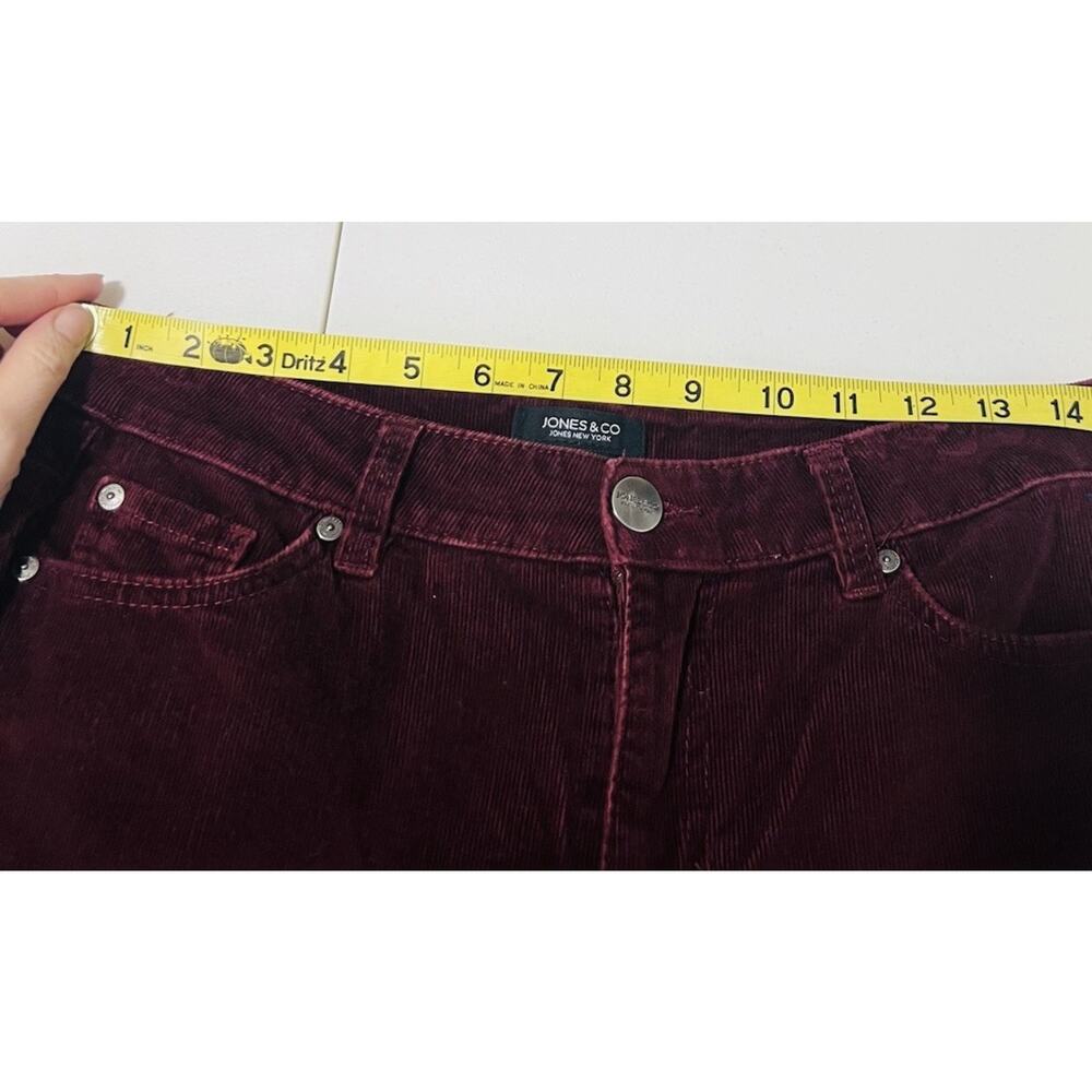 Jones New York Womens Red /Maroon Corduroy Pants With Pockets Size 6‎ Retro Boho - Picture 3 of 6